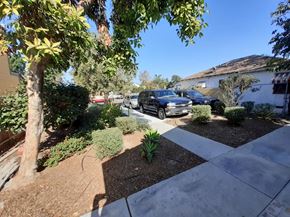 Los Angeles apartment for rent - A residential area with a tree, a car and a house.