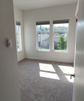 Medford apartment for rent - an empty room with three windows