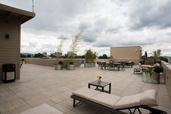 Rooftop lounge area