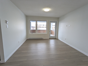 Brandon apartment for rent - an empty living room with white walls and a window