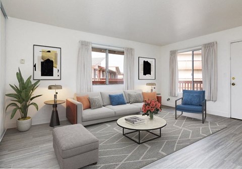 Floor plan for 2 beds, 1 bath, 767 sqft
