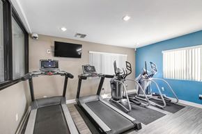 Palmdale apartment for rent - two treadmills and a tv in a gym room