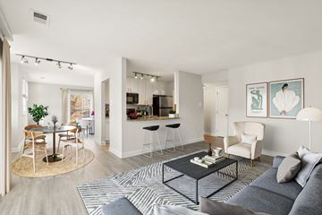 Ellicott City apartment for rent - a living room with a couch and a coffee table