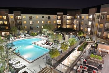 Twilight pool view