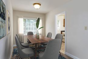 Hyattsville apartment for rent - a dining room with a wooden table and chairs at Hamilton Manor Apartments, Hyattsville, MD 20782