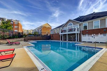 The swimming pool at our apartments