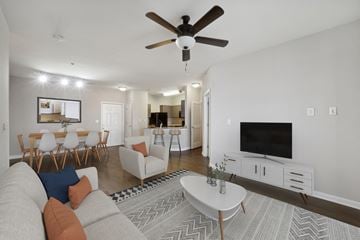 Camp Springs apartment for rent - a living room with a couch and a coffee table