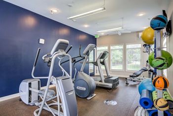 Fitness center with strength training equipment