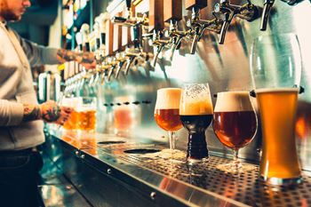 Pouring beer