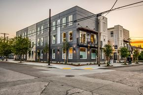 Portland apartment for rent - a building on the corner of a city street
