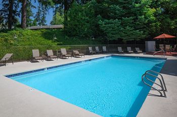 Sparkling heated pool