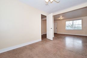 Portland apartment for rent - the spacious living room and dining room in a renovated home