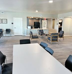 Chico apartment for rent - a room with a table and chairs and a kitchen