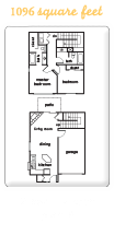Floor plan for 2 beds, 2 baths, 1220 sqft