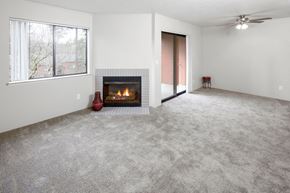 Milwaukie apartment for rent - an empty living room with a fireplace