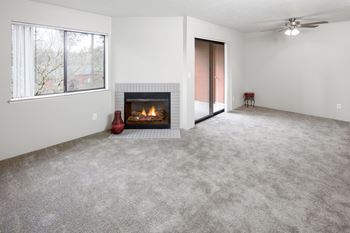 Fireplace in top floor apartments