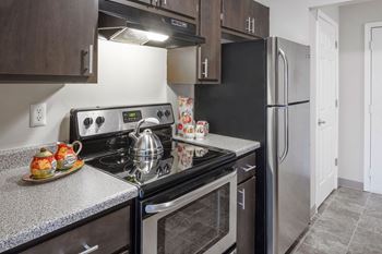 Glass top range in select apartments
