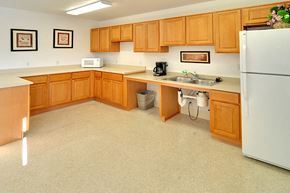 Anderson apartment for rent - a kitchen with a sink and a refrigerator