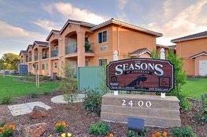 Anderson apartment for rent - an image of the seasons in front of an apartment building