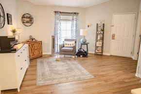 St. Louis apartment for rent - Spacious apartment living area with vinyl plank flooring at The Haven at Craigshir