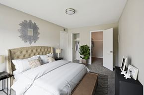 Valdosta apartment for rent - a bedroom with a large bed and a closet
