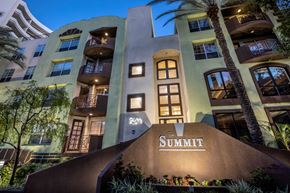 Hollywood apartment for rent - Apartments in Hollywood, CA -  Close Up Night Time Lit Up View of Community and Signage summit
