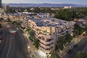 Sherman Oaks apartment for rent - The Ivy Apartments in Sherman Oaks, CA - Night Time Aerial View of Community, Cross Streets and Surrounding Area
