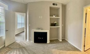Hollywood apartment for rent - Apartments in Hollywood, CA - The Summit Livingroom with built-in bookshelves and fireplace
