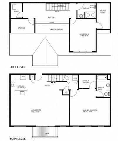 Floor plan for 2 beds, 2 baths, 1793 sqft
