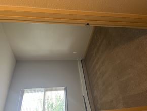 St Paul apartment for rent - A room with a window and a ceiling fan.