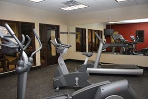St Paul apartment for rent - A gym with treadmills and elliptical machines.