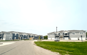 Baraboo apartment for rent - a row of houses on a street