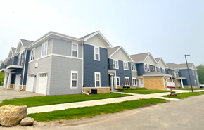 Baraboo apartment for rent - a row of houses on a street