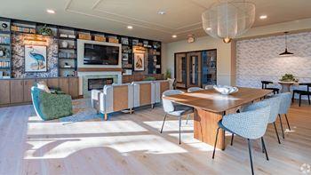 Community room with kitchen