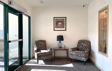 Madison apartment for rent - a living room with two chairs and a table