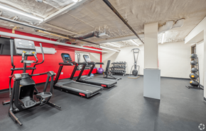 Madison apartment for rent - A gym with treadmills, elliptical machines, and other exercise equipment.