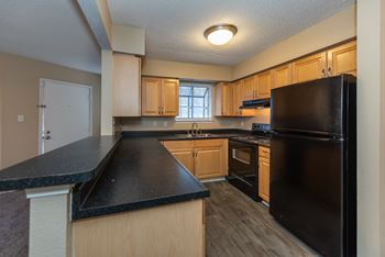 Sleek black or stainless appliances*