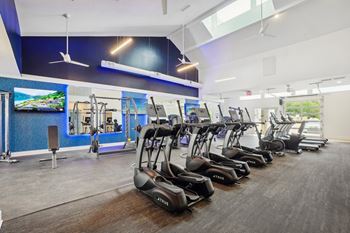 Fitness center with cardio equipment and free weights