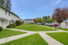 Deer Park apartment for rent - a neighborhood with houses and lawns on a sunny day