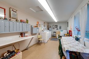 Deer Park apartment for rent - a patient room with a bed and a desk and cabinets