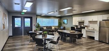 Chino Valley apartment for rent - A modern kitchen with a dining table and chairs.