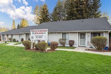 Newport apartment for rent - A building with a sign that says Greenwood Manor.