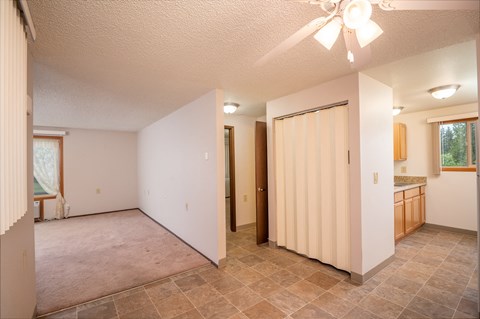 Floor plan for 2 beds, 1 bath