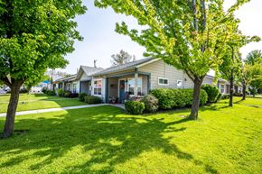 Athena apartment for rent - a row of houses with lawns and trees