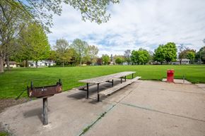 La Grande apartment for rent - a picnic table in a park with a fire hydrant