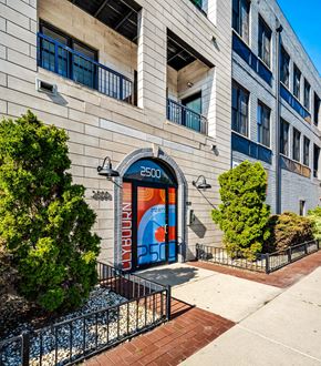 Chicago apartment for rent - A building with a sign that says 2500 Cybulska.