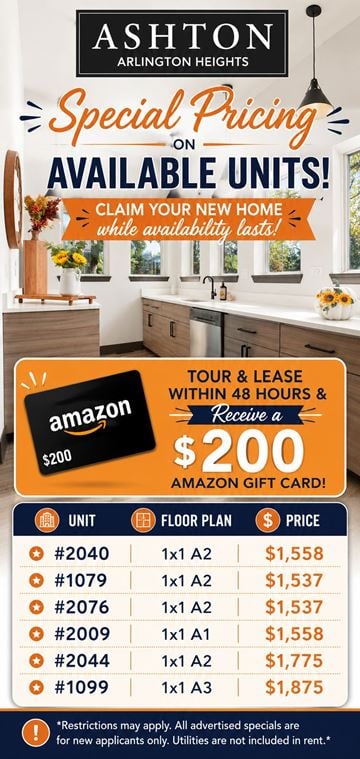 Arlington Heights apartment for rent - Ashton Arlington Heights