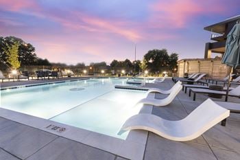 Pool with relaxing chairs