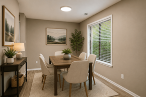 Indianapolis townhouse for rent - A dining room with a table and chairs.