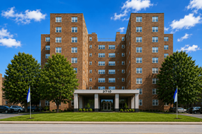 Indianapolis apartment for rent - A large brick building with the number 3710 on the front.